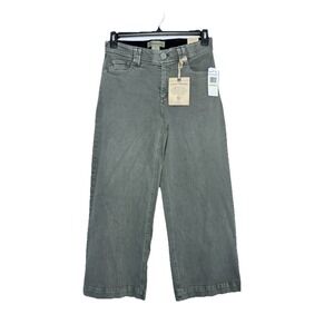 Democracy Jeans Women's 4 Wide‎ Leg Ankle High Rise Ab Technology Washed Thyme